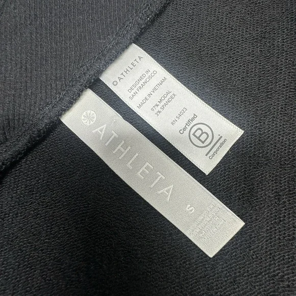 Athleta Black Open‎ Front Long Sleeve Cardigan Sweater Jacket Size S - Picture 7 of 7